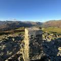 Trig point at the top of Loughrigg Fell