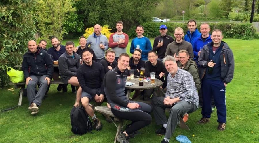 ODL Canoeists finish their River Wye expedition with a long pub stop at Whitney on Wye 